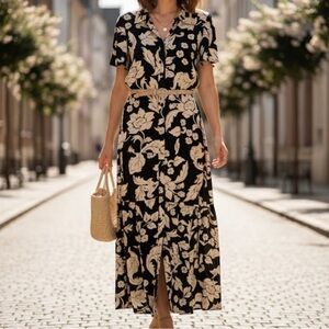 White Closet Elements floral flowy maxi dress